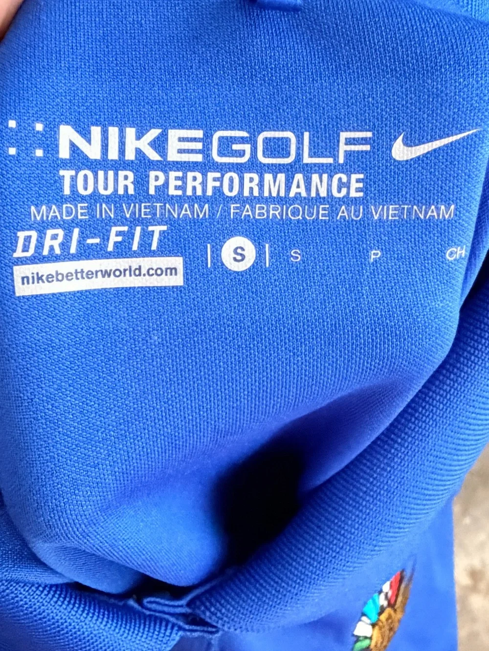 Nike Golf Tour Performance Blue Sleeveless Top Indianapolis Motor Speedway